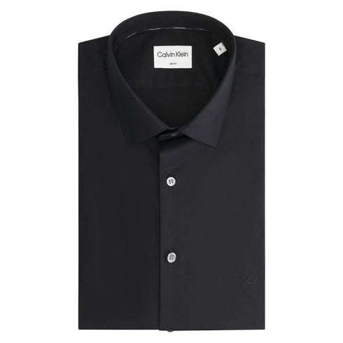 Calvin Klein Camicia elegante Camicia Uomo classica in tinta unita Nero - Francavilla Moda